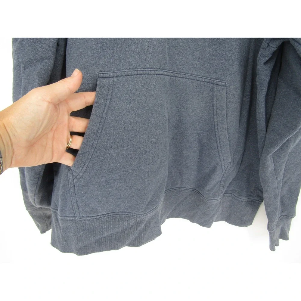 The North Face Hoodie Mens XL Blue Graphic Logo Pullover Sweatshirt Outdoor
